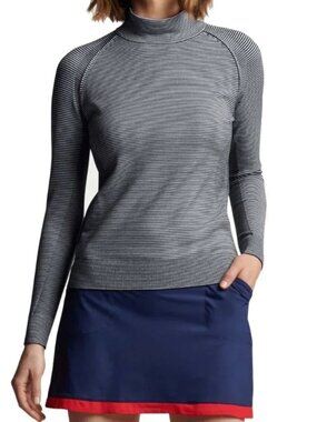 U.S. Open Hepburn Stripe Sport Turtleneck Sweater | Peter Millar | Sz M W's